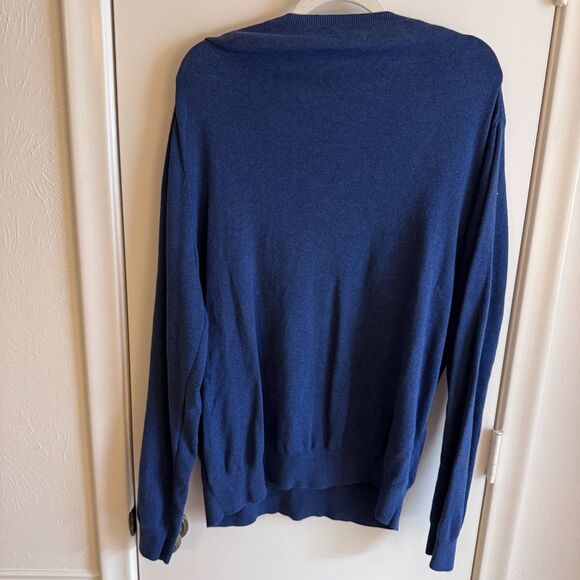 Polo Ralph Lauren Logo Cotton V-Neck Pullover Long Sleeve Sweater Size XXL EUC - Picture 4 of 4